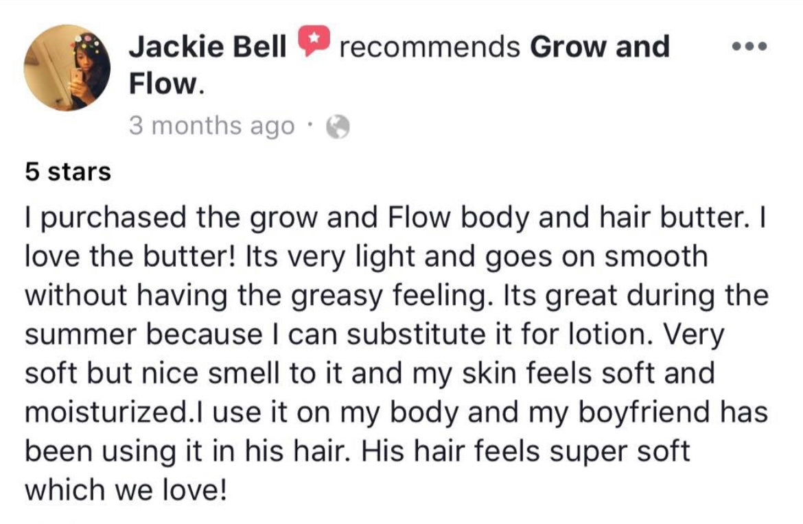 Grow & Flow Moisturizing Hair & Body Butter