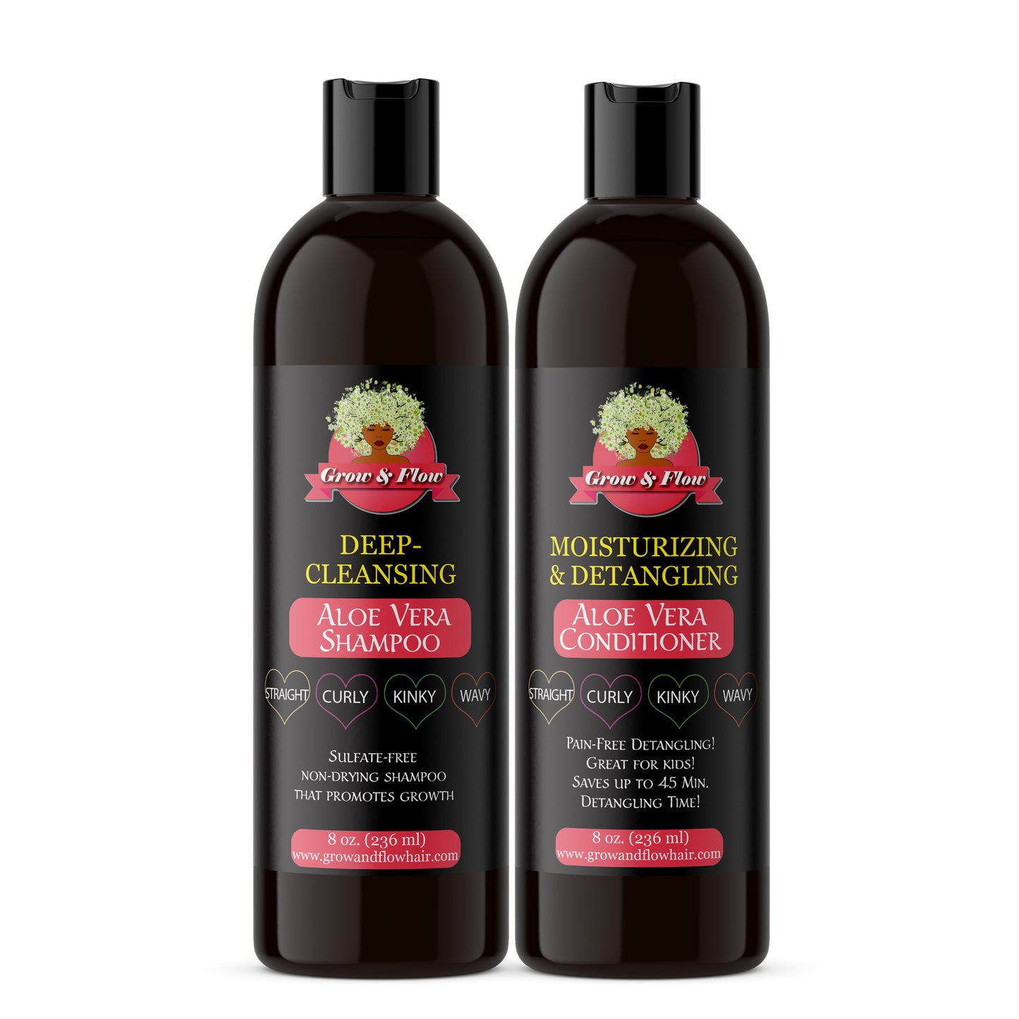 Grow & Flow Moisturizing Shampoo & Detangling Conditioner Duo