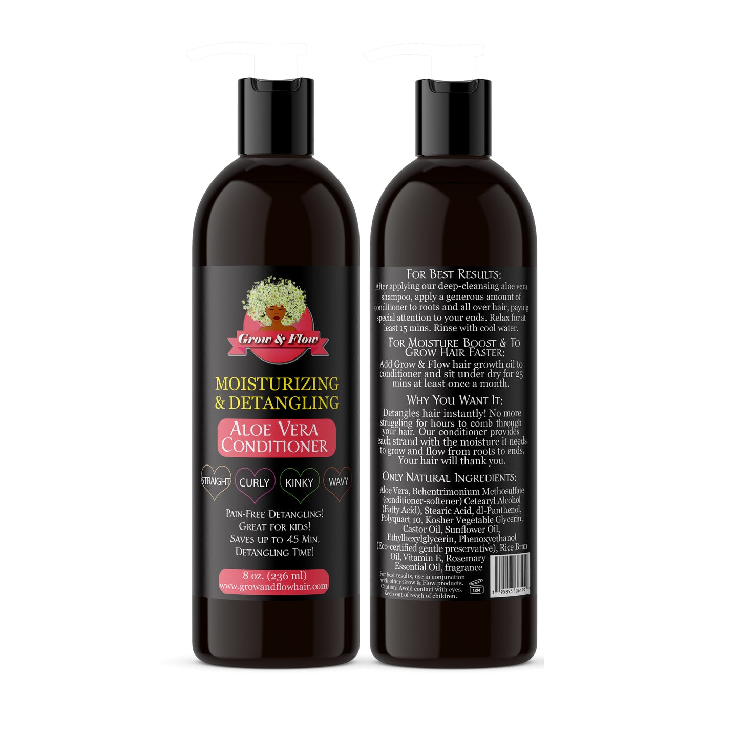 Grow & Flow Moisturizing & Detangling Aloe Vera Conditioner